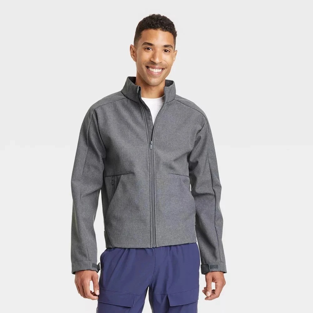 Men's Softshell Jacket‎ Heathered Gray XXL – All In Motion New With Tags